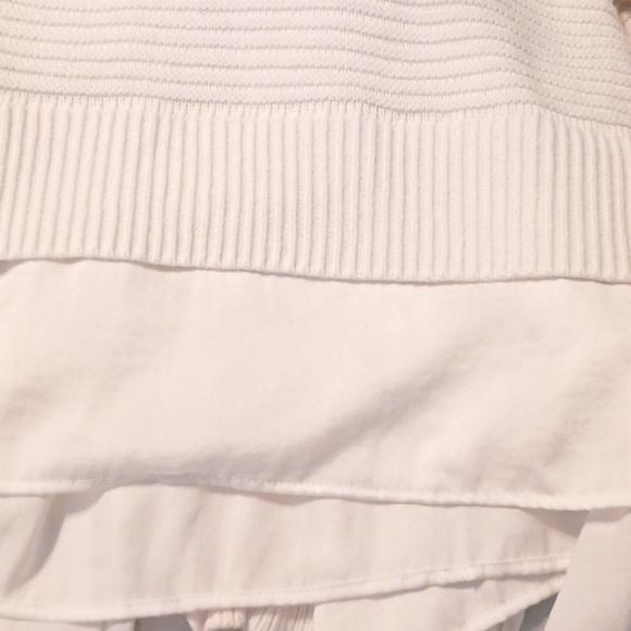 Simply Vera Vera Wang "White Night" Sweater with Handkerchief Hem in Size S - Picture 7 of 8